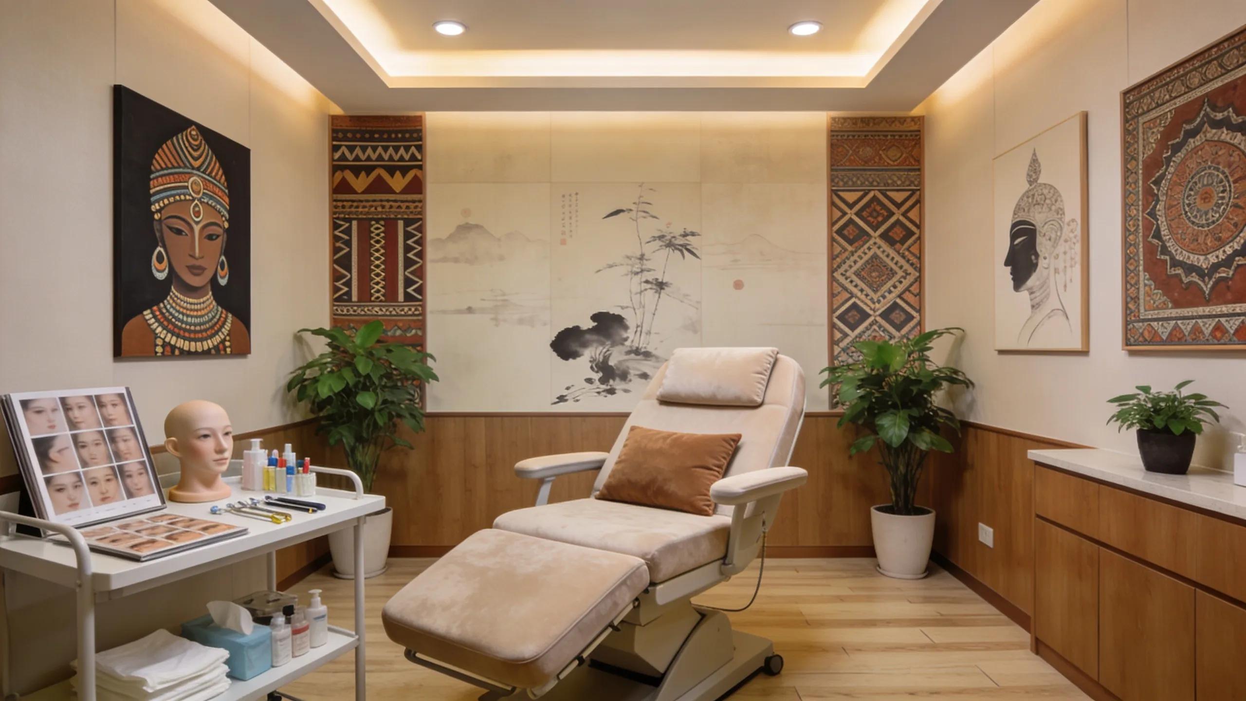Ethnic rhinoplasty consultation room showcasing a professional and inviting atmosphere for personalized care